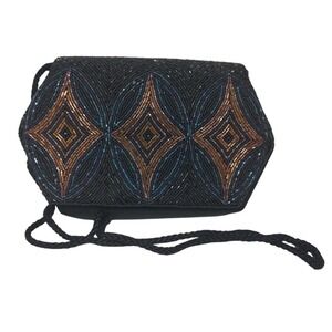 Vintage Milor Sequin Clutch Purse‎ Beaded Embellished Handbag Shoulder SEE